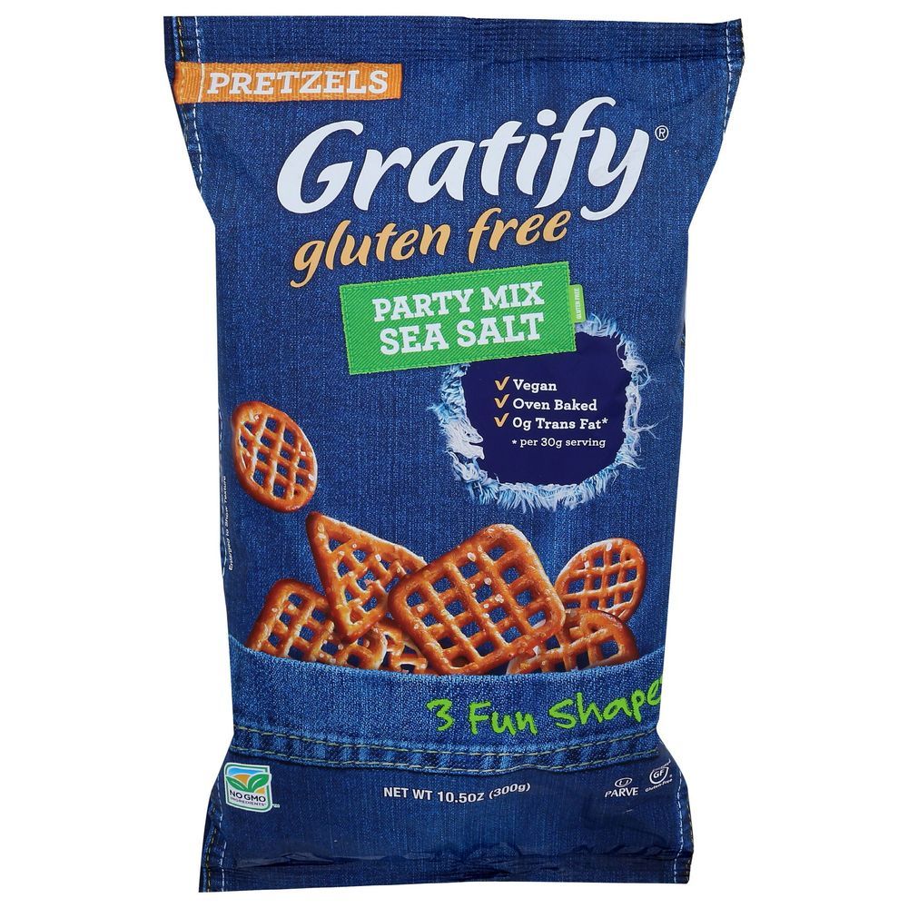 Gratify Gluten Free Pretzel Mix - Party Mix, 10.5 Ounce -- 6 Per Case