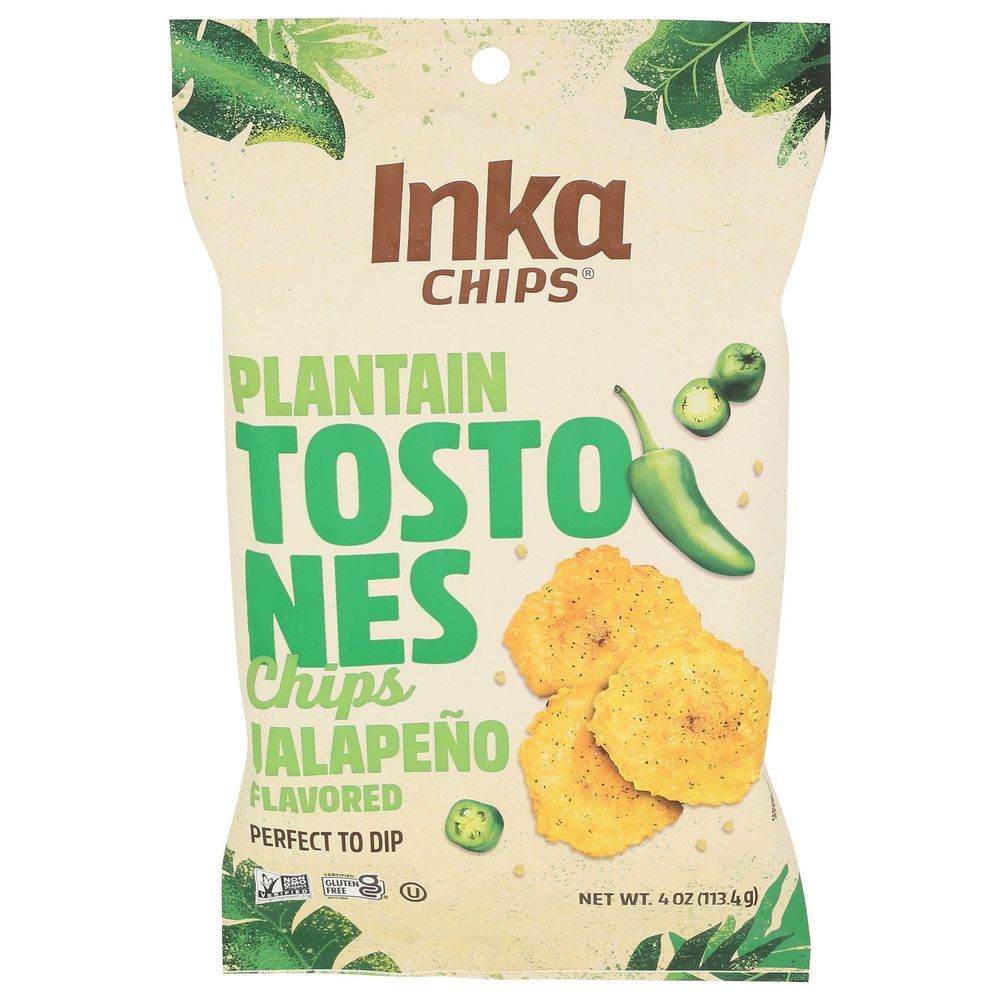 Inka Chips Tostones Jalapeno Plantain Chips, 4 Ounce -- 12 Per Case