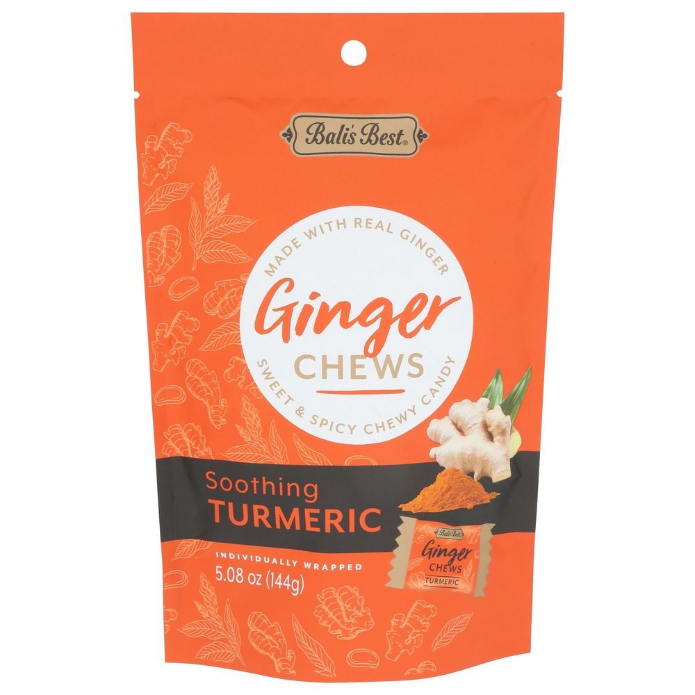 Balis Best Original Soothing Turmeric Ginger Chews, 5.08 Ounce -- 12 Per Case