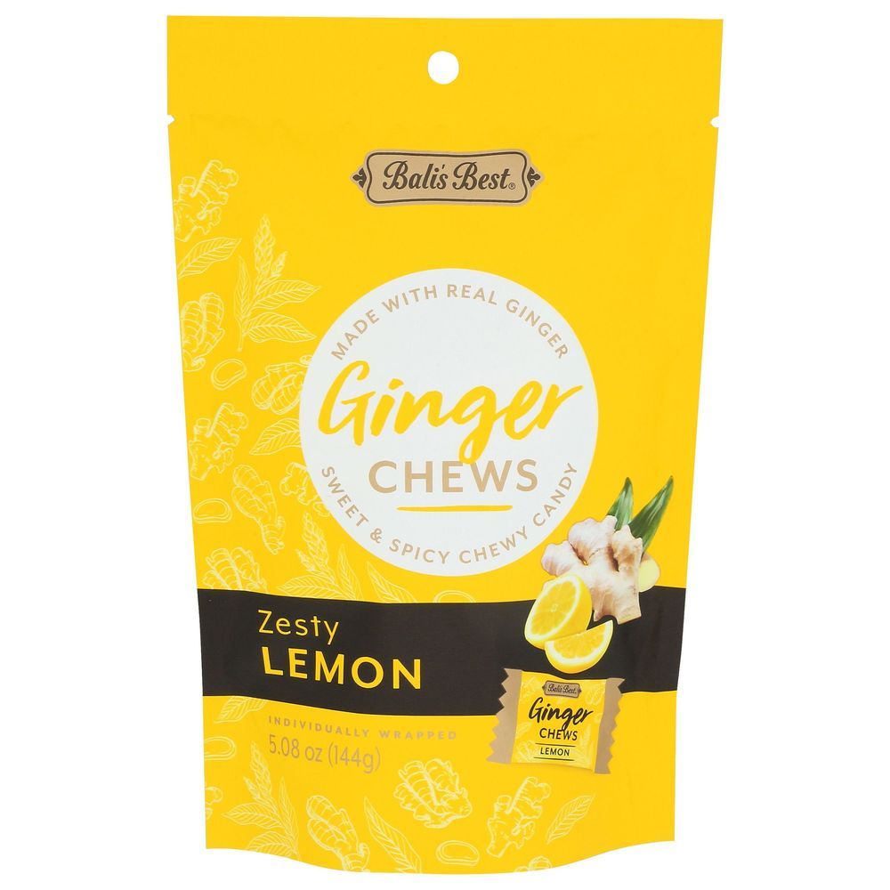 Balis Best Original Zesty Lemon Ginger Chews, 5.08 Ounce -- 12 Per Case