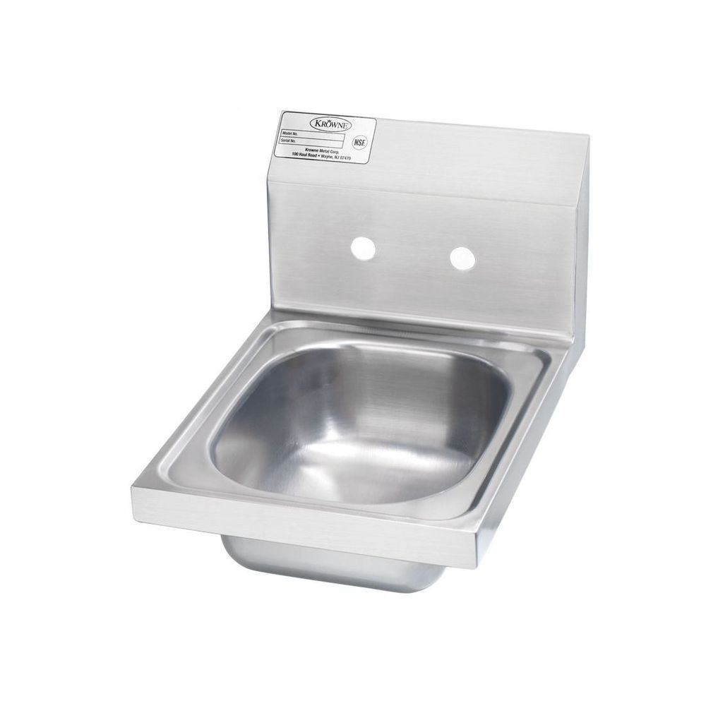 Krowne Less Faucet Hand Sink With 4 Inch Center Faucet Holes, 12 X 14 1/4 X 13 Inch