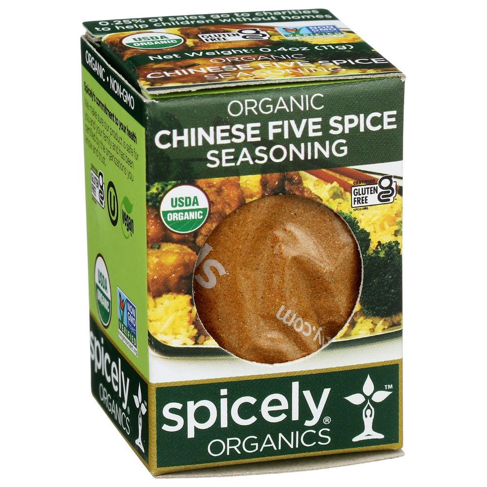 Spicely Organics Chinese Five Spice Seasoning, 0.4 Ounce Box -- 6 Per Case