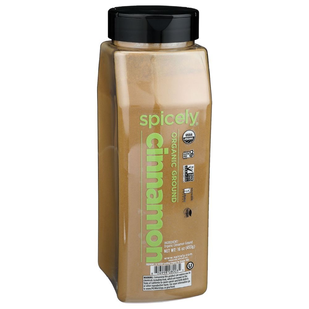 Spicely Organics Ground Cinnamon, 16 Ounce -- 2 Per Case