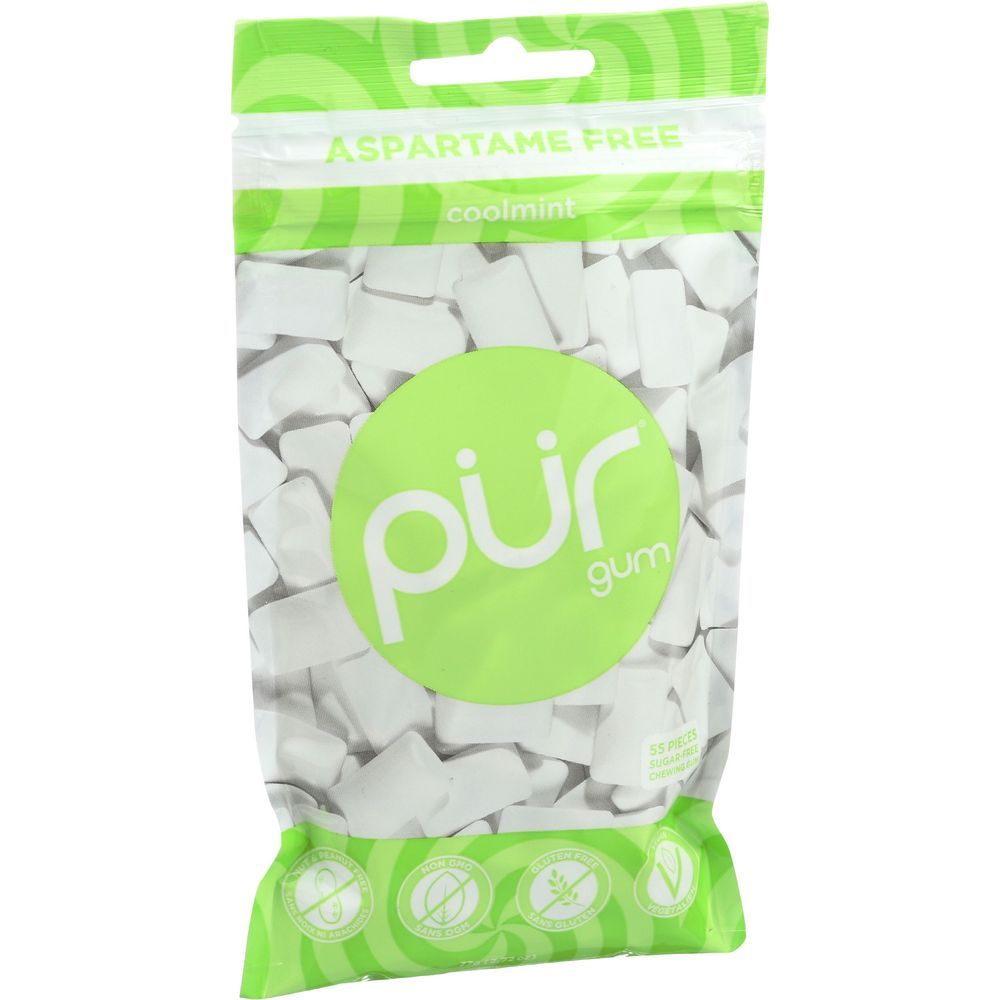 Pur Aspartama Free Coolmint Chewing Gum, 2.72 Ounce -- 12 Per Case