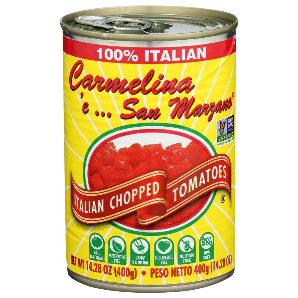 Carmelinae San Marzano Italian Chopped Tomatoes In Puree, 14.28 Ounce -- 12 Per Case
