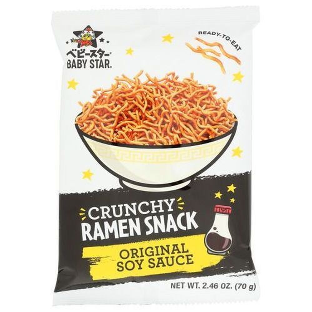 Baby Star Original Soy Sauce Tiny Crunchy Ramen Snack, 2.46 Ounce -- 6 Per Case