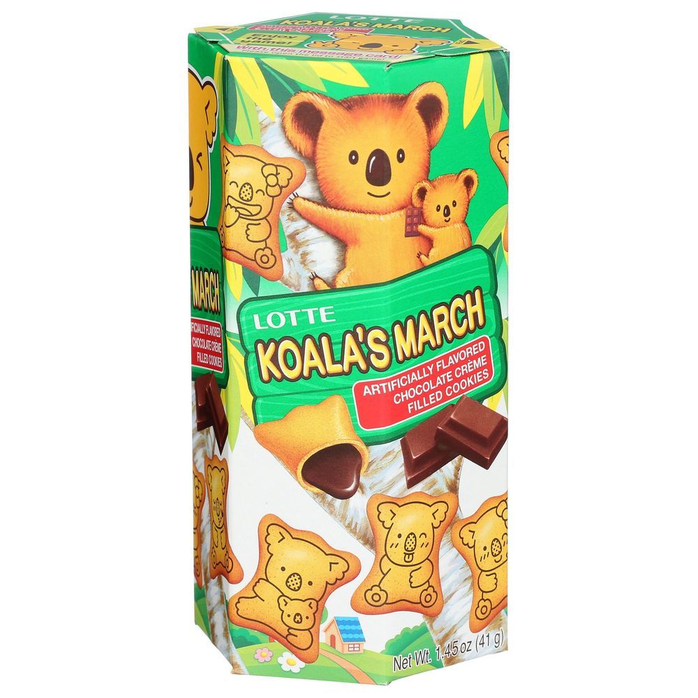 Lotte Koalas March Chocolate Crème Filled Cookies, 1.45 Ounce -- 6 Per Case