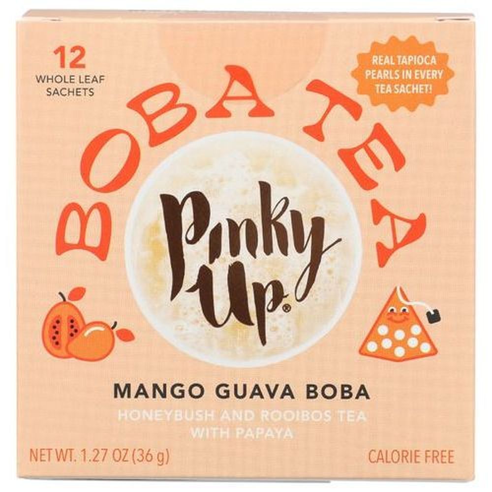 Pinky Up Mango Guava Boba Tea, 12 Count -- 6 Per Case