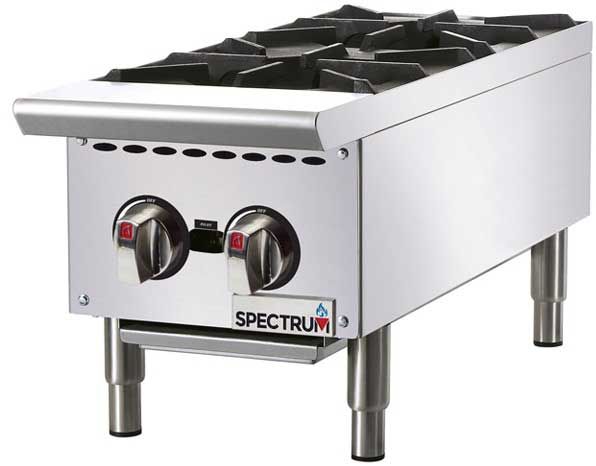 Winco Spectrum 2-burner Natural Gas Hotplate, 12 In, 1 Set