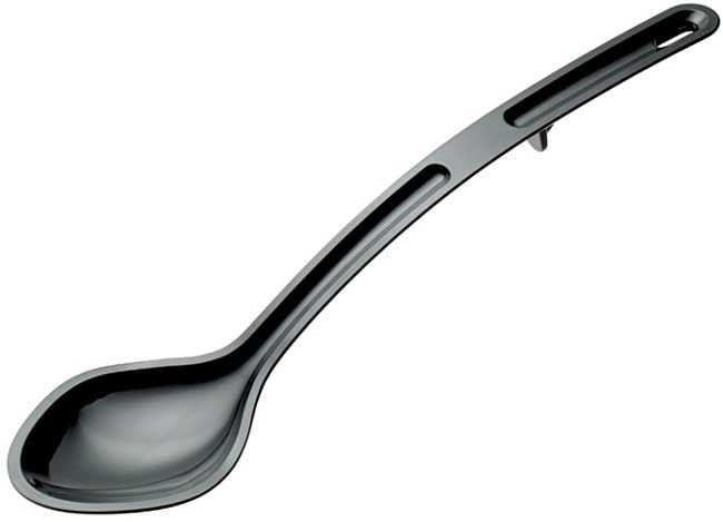 Winco Curv Black Polycarbonate Dual Spout Serving Spoon, 13 Inch -- 144 Per Case