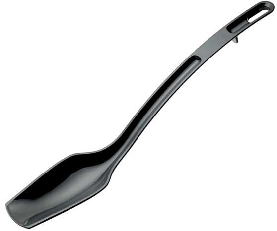 Winco Curv Black Polycarbonate 10 Inch Tapered Serving Spoon, 3/4 Ounce Capacity -- 144 Per Case