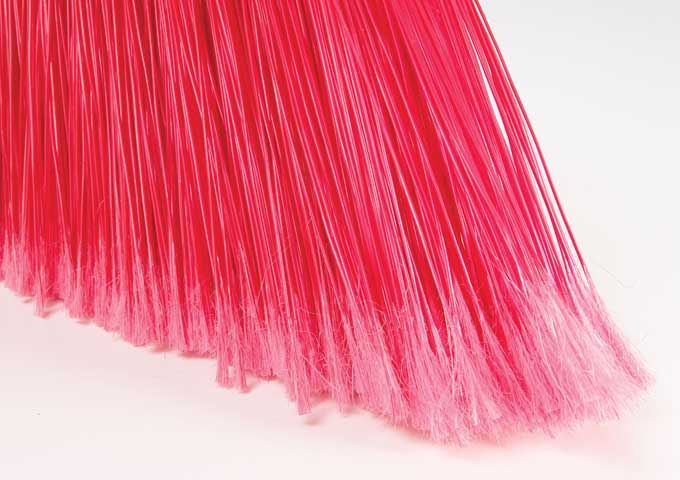Winco Medium Duty Flagged Red Bristle Angle Broom Head Only -- 12 Per Case