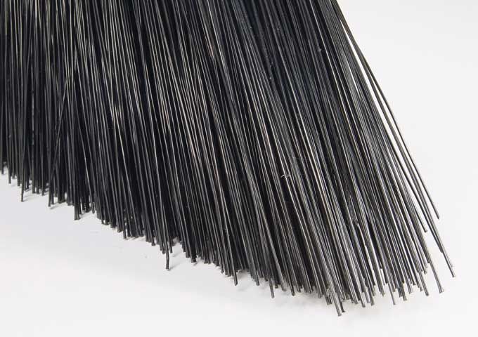Winco Heavy Duty Unflagged Black Bristles Angle Broom Head Only -- 12 Per Case