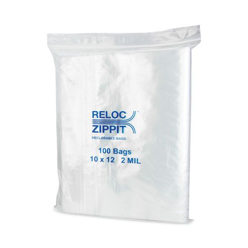 Bagco Zippit Clear 2 Mil Resealable Bag, 10 X 12 Inch -- 1000 Per Case