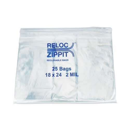 Bagco Zippit Clear 2 Mil Resealable Bag, 8 X 24 Inch -- 250 Per Case