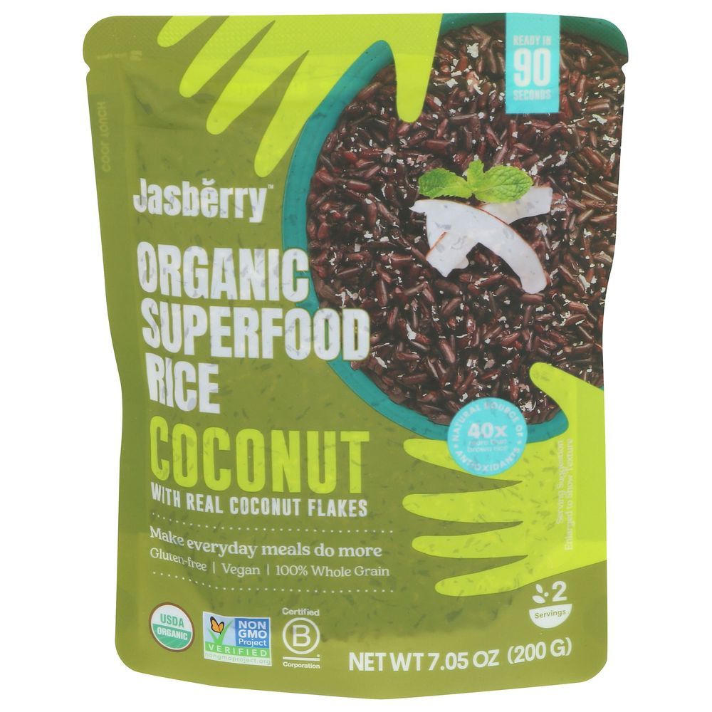 Jasberry Organic Coconut Superfood Rice, 7.05 Ounce -- 6 Per Case