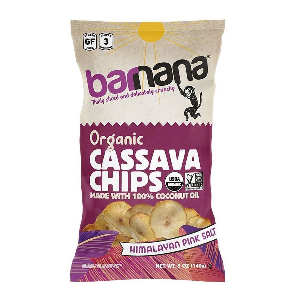Barnana Organic Himalayan Pink Salt Cassava Chips, 5 Ounce -- 6 Per Case