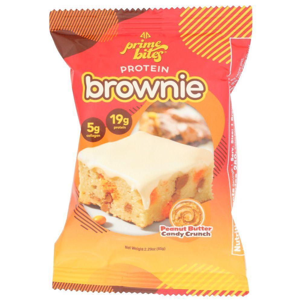 Prime Bites Peanut Butter Candy Crunch Protein Brownie Bar, 2.29 Ounce -- 12 Per Case