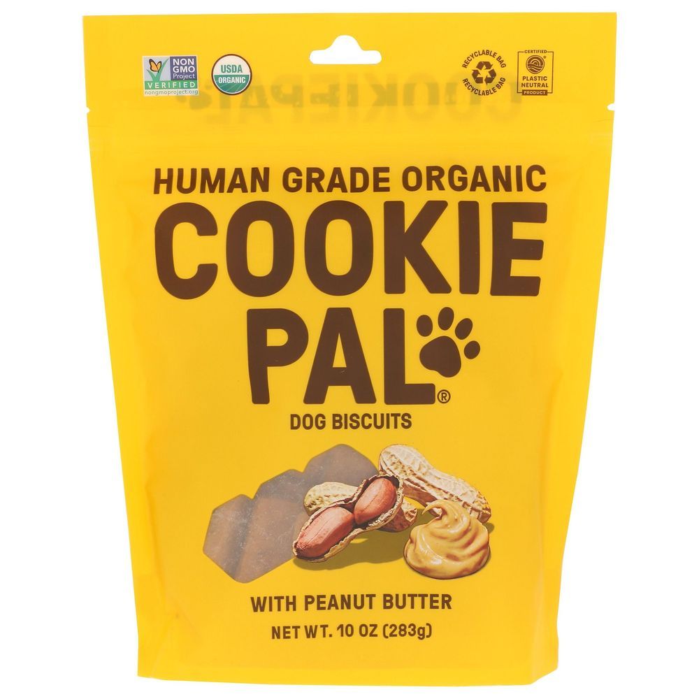 Cookie Pal Organic Peanut Butter Dog Biscuits, 10 Ounce -- 4 Per Case