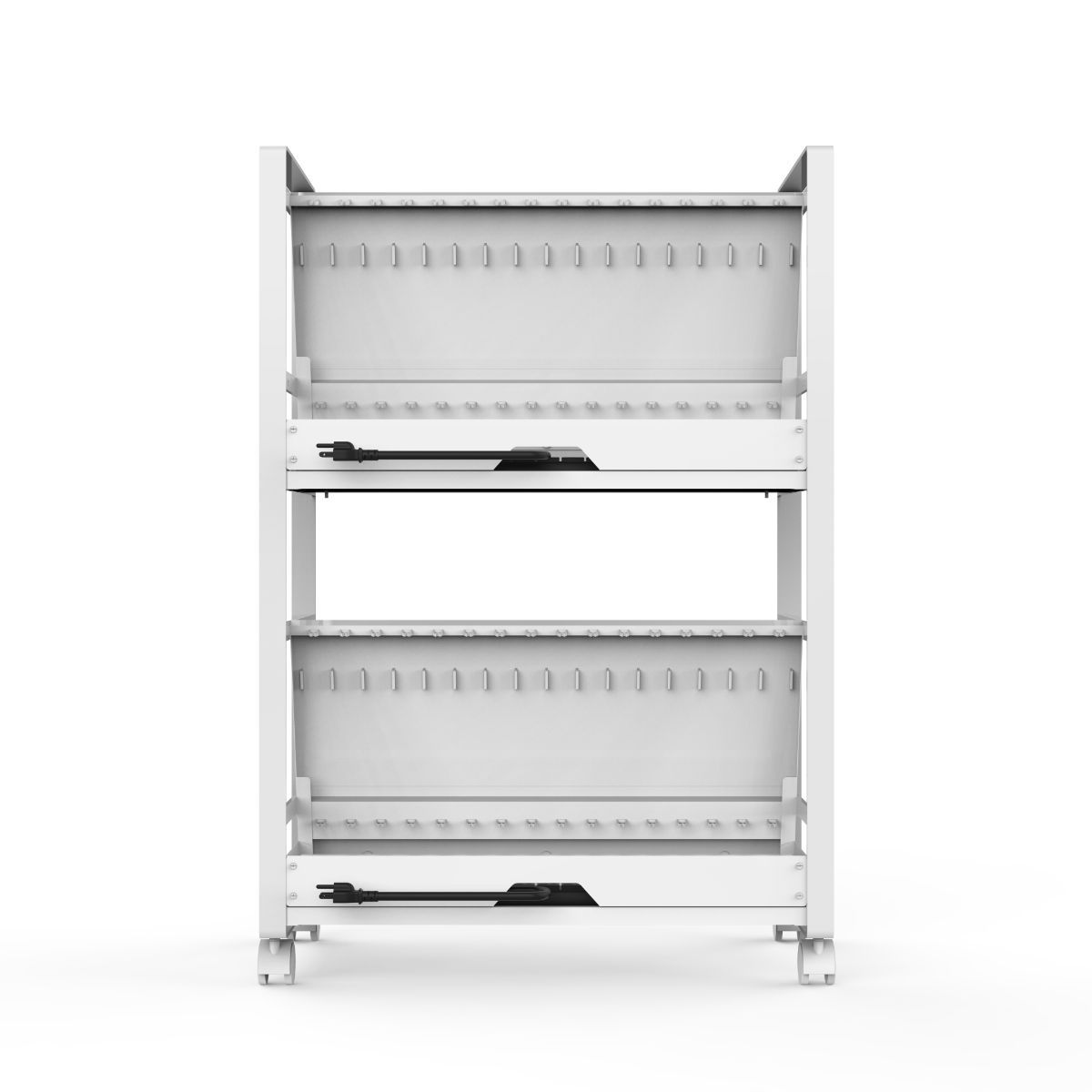 Luxor Gray 32-tablet/chromebook Open Charging Cart, 27 X 14.75 X 39.75 Inch