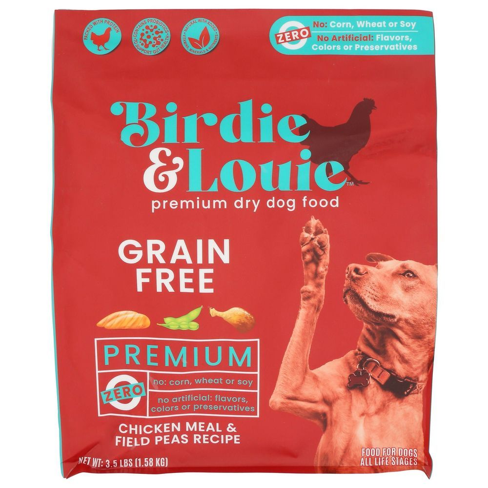 Birdie And Louie Grain Free Premium Chicken Meal And Field Peas Recipe Dry Dog Food, 3.5 Pound -- 4 Per Case