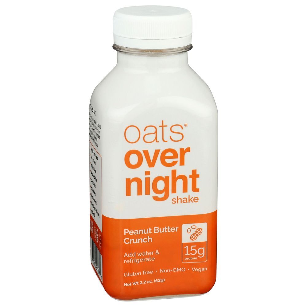 Oats Peanut Butter Crunch Overnight Oats Shake, 2.2 Ounce -- 10 Per Case