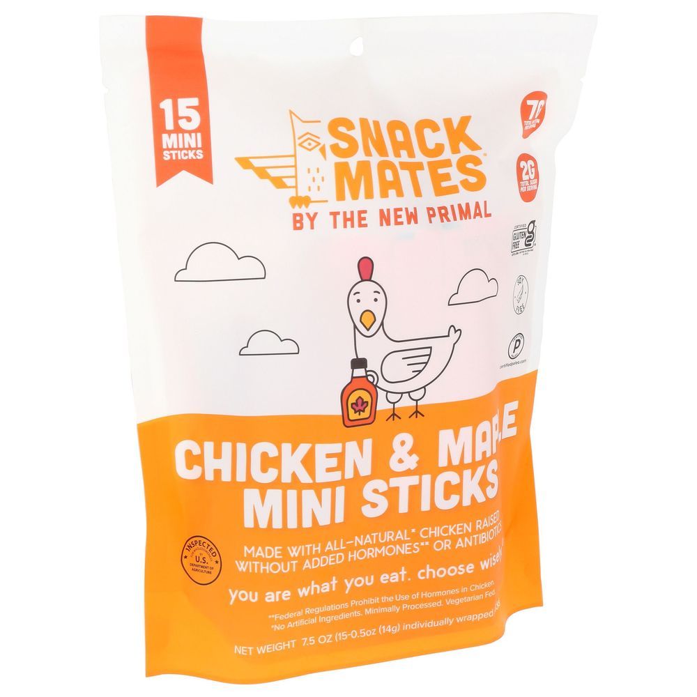 The New Primal Chicken And Maple Mini Meat Stick, 7.5 Ounce -- 6 Per Case