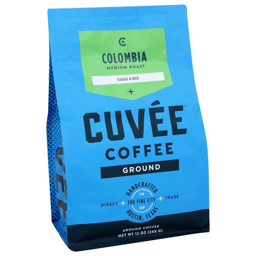 Cuvee Coffee Colombia Medium Roast Ground Coffee, 12 Ounce -- 6 Per Case
