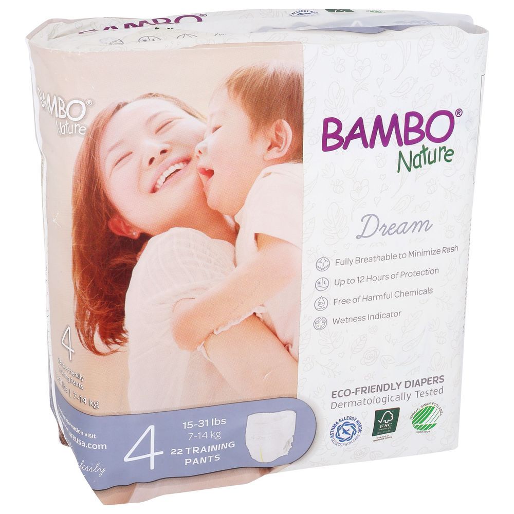 Bambo Nature Dream Size 4 Baby Training Pants, 22 Count -- 5 Per Case