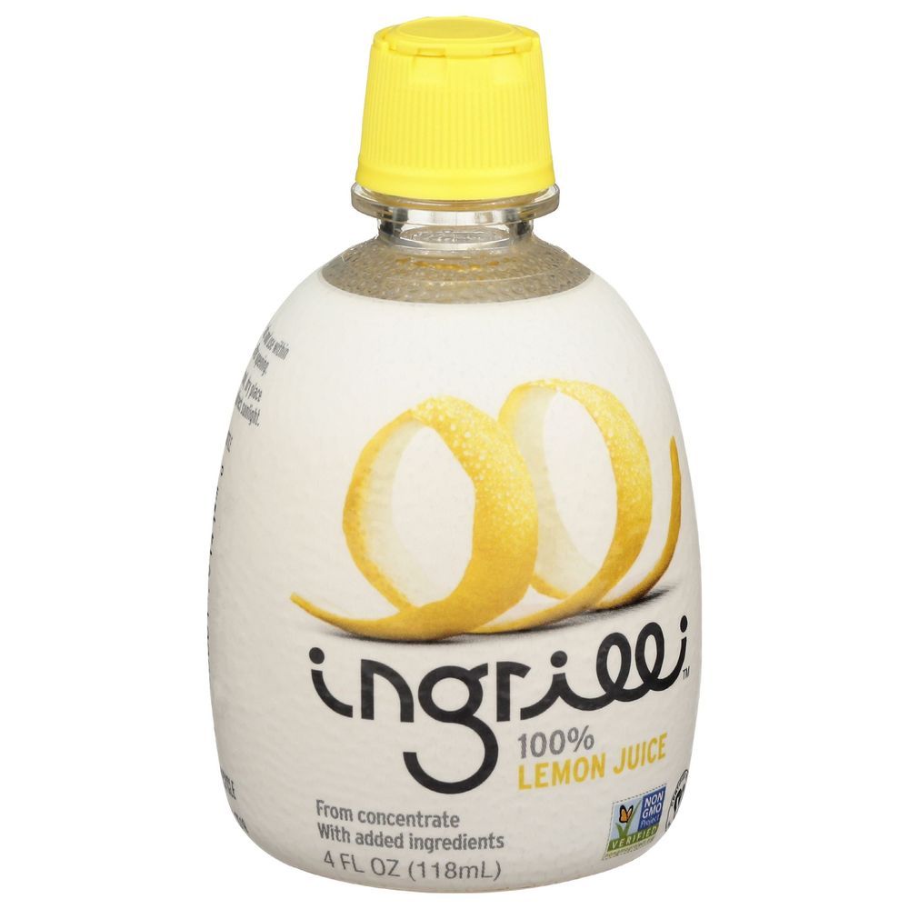 Ingrilli 100 Percent Lemon Juice, 4 Fluid Ounce -- 24 Per Case