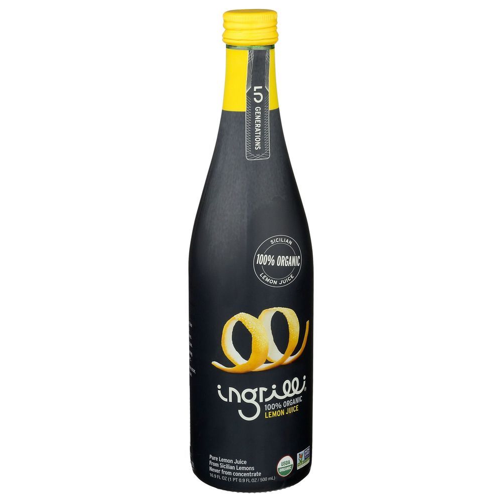 Ingrilli Organic Lemon Juice, 16.9 Fluid Ounce -- 12 Per Case