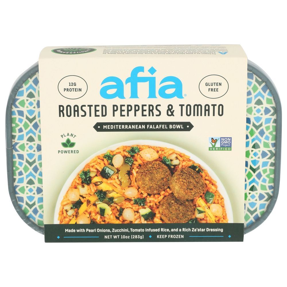 Afia Roasted Peppers And Tomato Mediterranean Falafel Bowl, 10 Ounce -- 6 Per Case