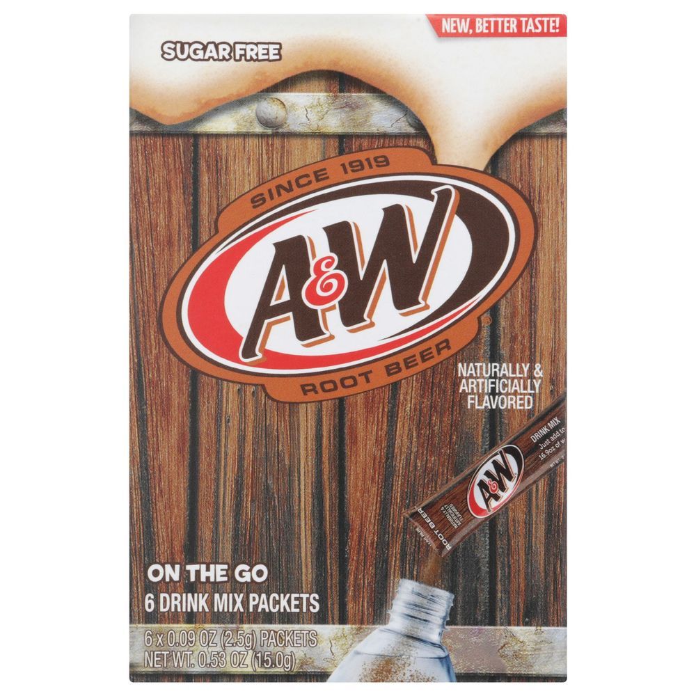 A And W Root Beer Powder Drink Mix, 0.53 Ounce -- 12 Per Case