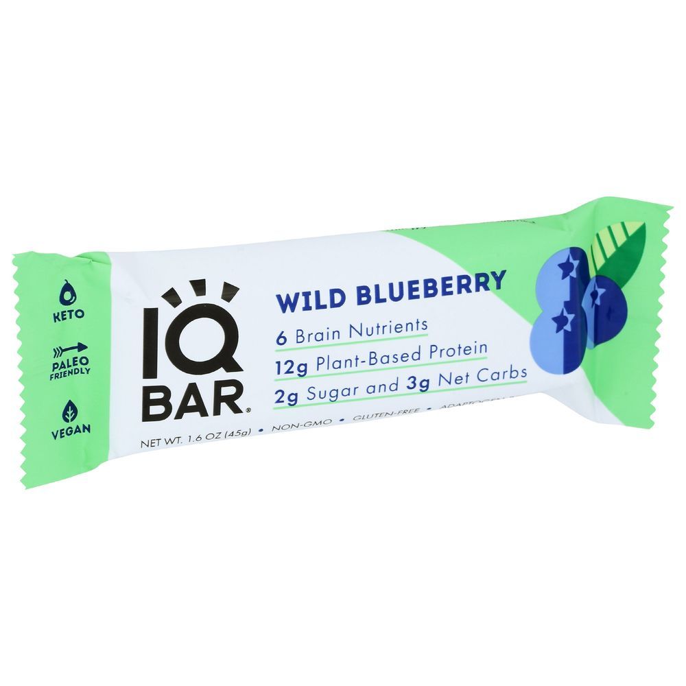 Iq Bar Blueberry Protein Bar, 1.6 Ounce -- 12 Per Case