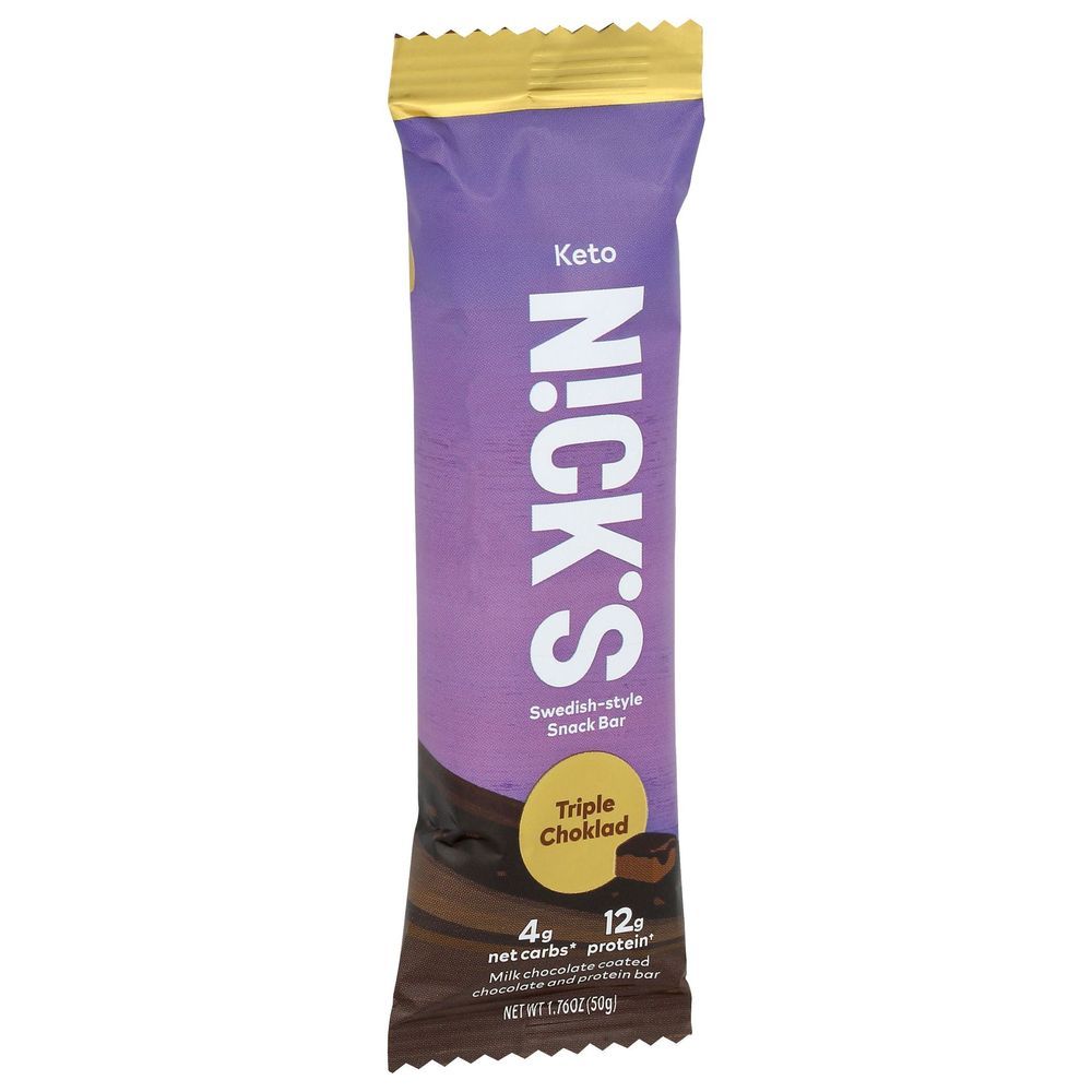 Nicks Triple Choklad Snack Bar, 1.76 Ounce -- 12 Per Case
