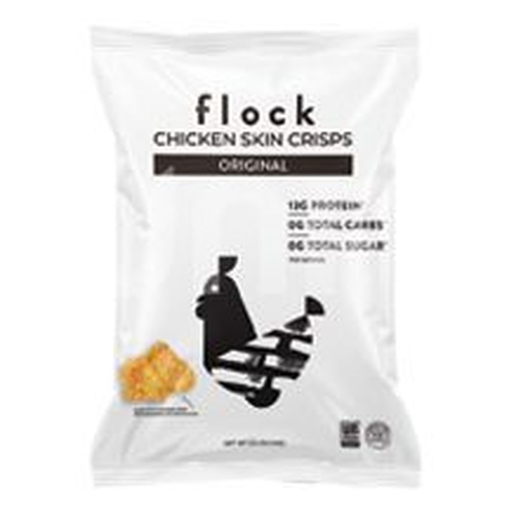 Flock Original Chicken Skin Crisps, 2.5 Ounce -- 8 Per Case