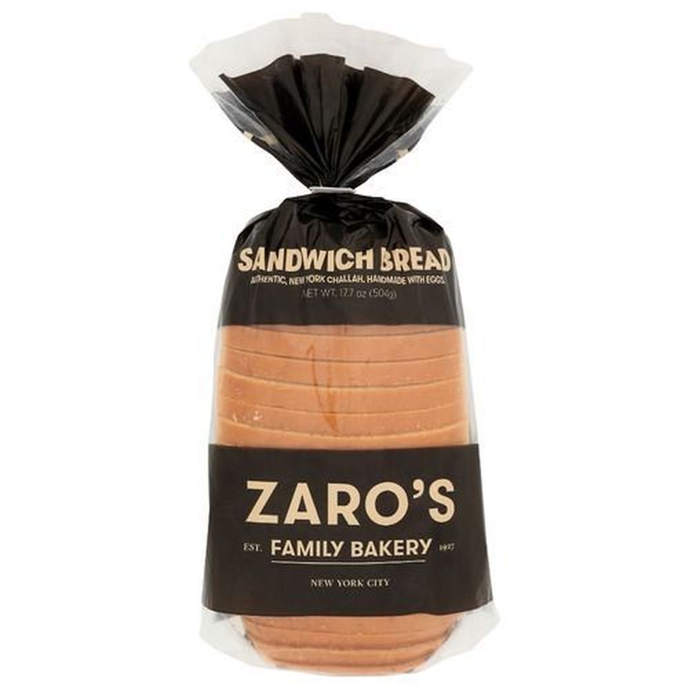 Zaros Family Bakery Challah Sandwich Bread, 17.7 Ounce -- 6 Per Case