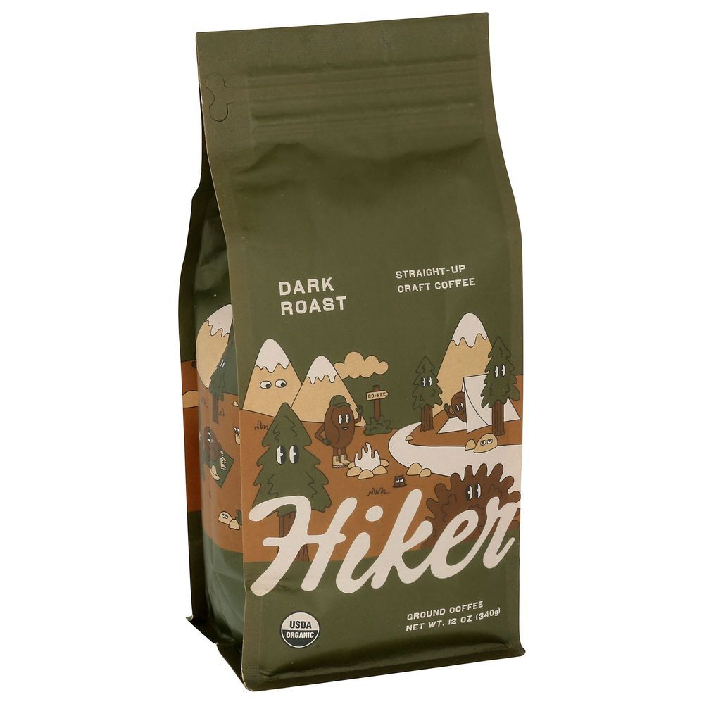 Hiker Dark Roast Ground Coffee, 12 Ounce -- 6 Per Case