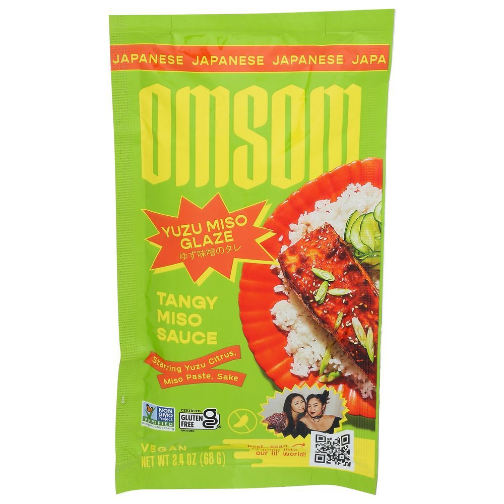 Omsom Yuzu Miso Glaze - Tangy Miso Sauce, 2.4 Fluid Ounce -- 8 Per Case
