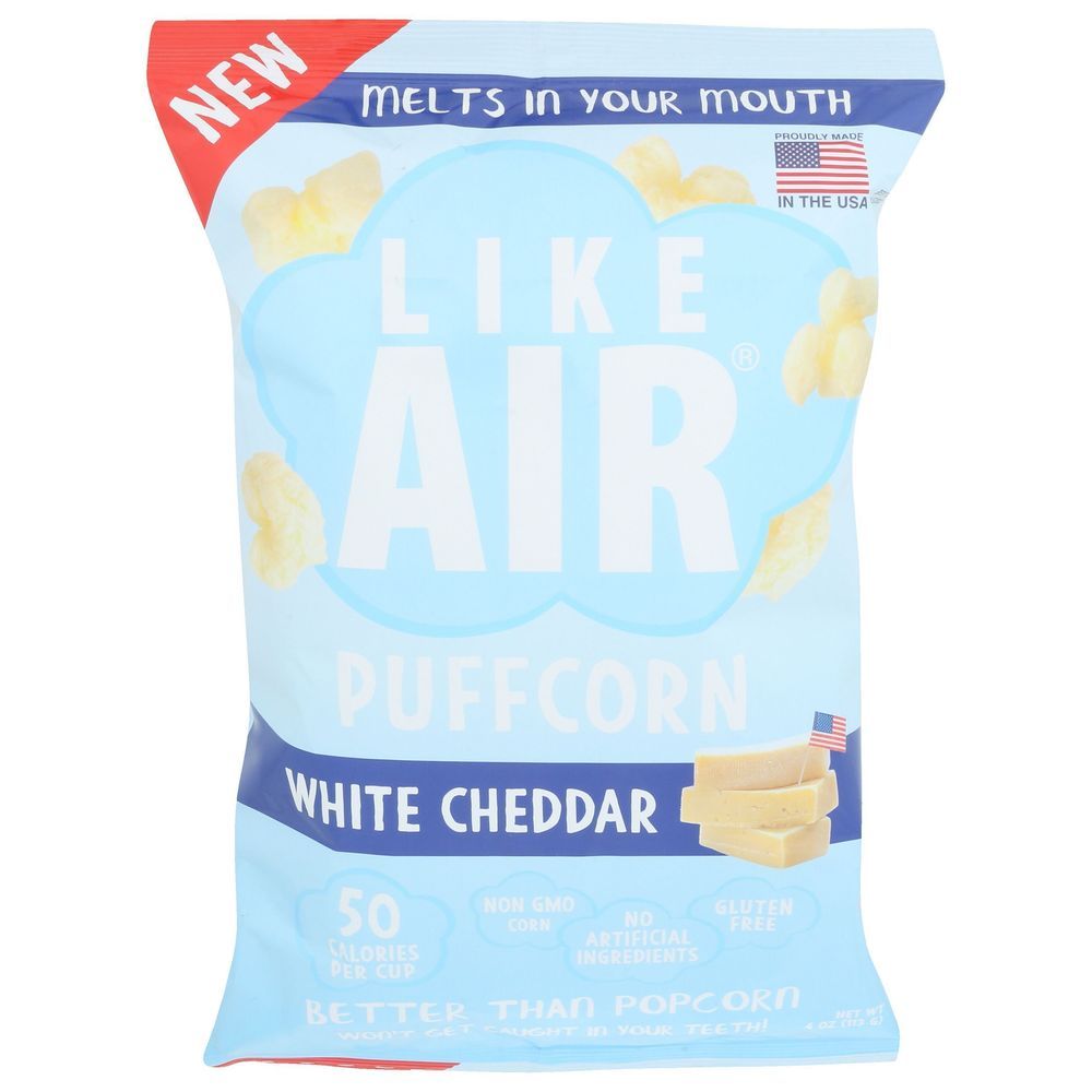 Like Air White Cheddar Baked Puffcorn, 4 Ounce -- 12 Per Case
