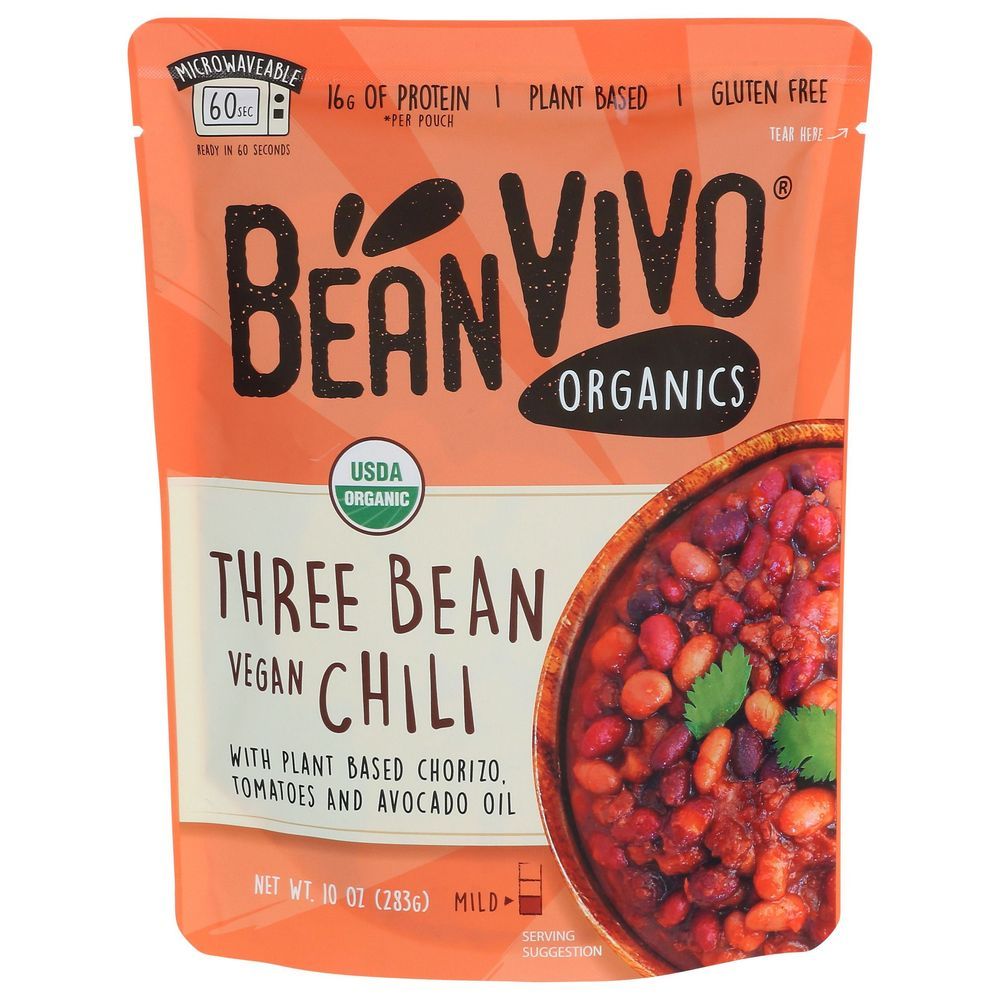 Beanvivo Organic Three Bean Vegan Chili, 10 Ounce -- 6 Per Case
