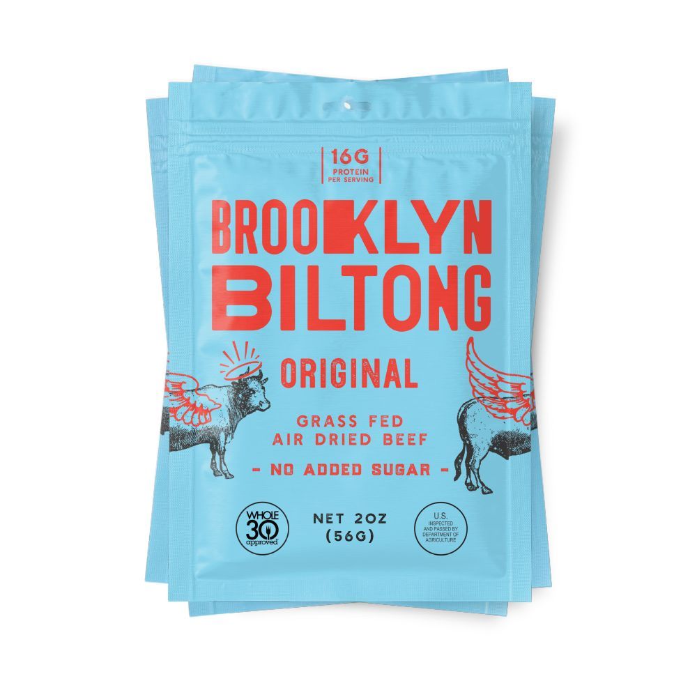 Brooklyn Biltong Original Flavor Air Dried Beef Jerky, 2 Ounce -- 8 Per Case