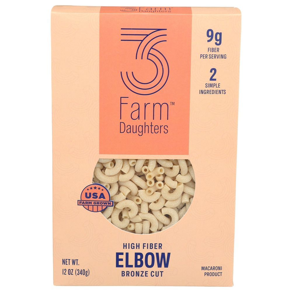 3 Farm Daughters Elbow Pasta, 12 Ounce -- 8 Per Case