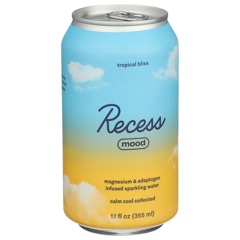 Recess Tropical Bliss Mood Sparkling Water, 12 Fluid Ounce -- 12 Per Case