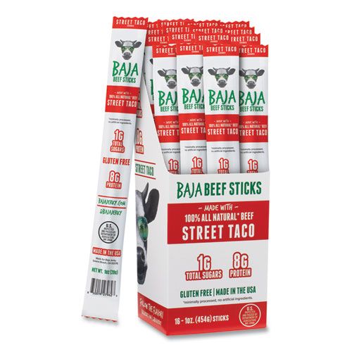 Baja Jerky Street Taco Beef Stick, 1 Ounce -- 16 Per Case