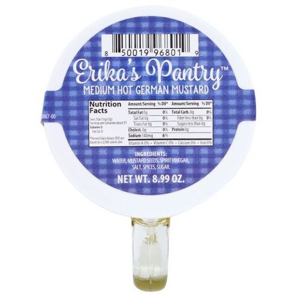 Erikas Pantry Medium Hot German Mustard, 8.99 Ounce -- 6 Per Case