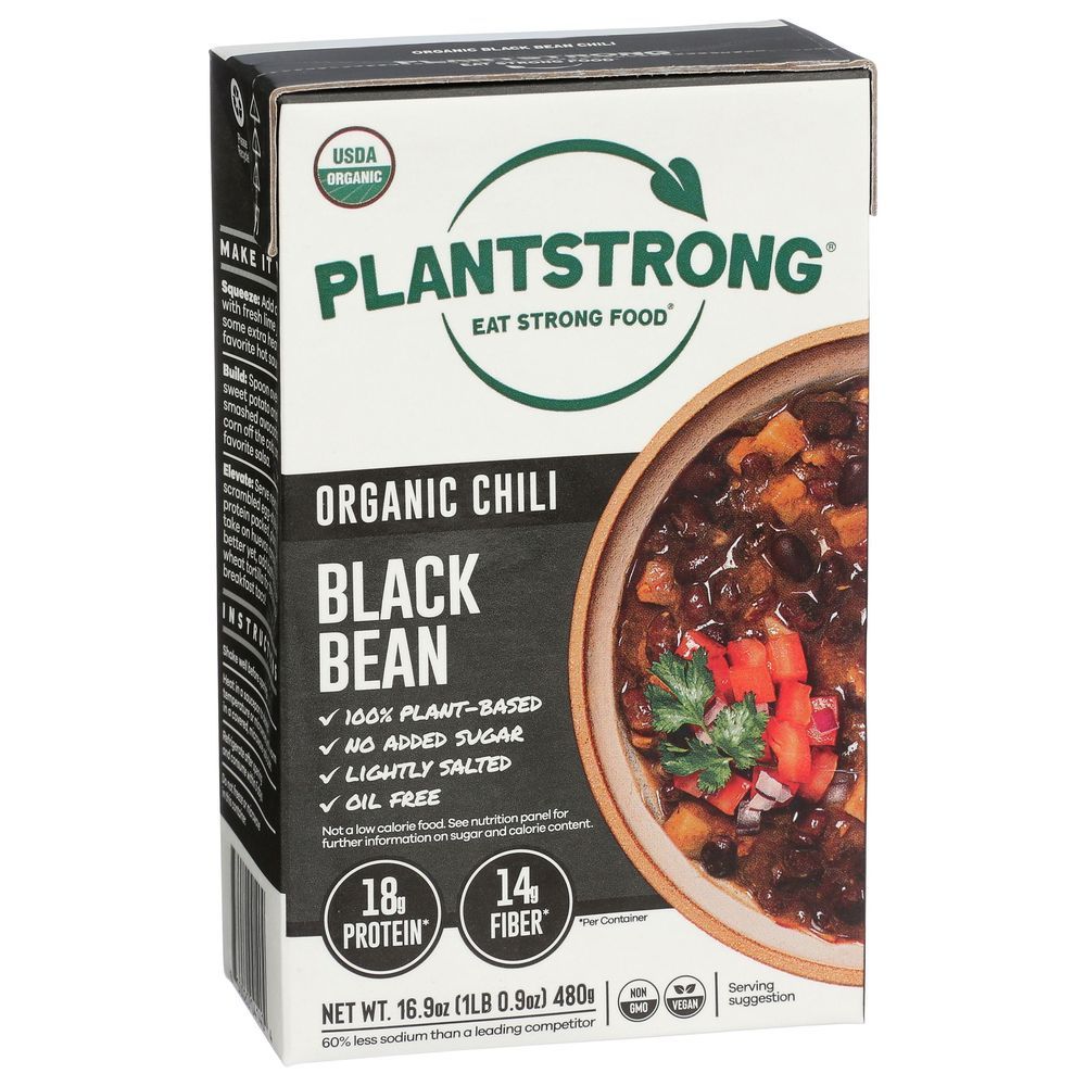 Plantstrong Organic Black Bean Chili Soup, 16.9 Ounce -- 6 Per Case