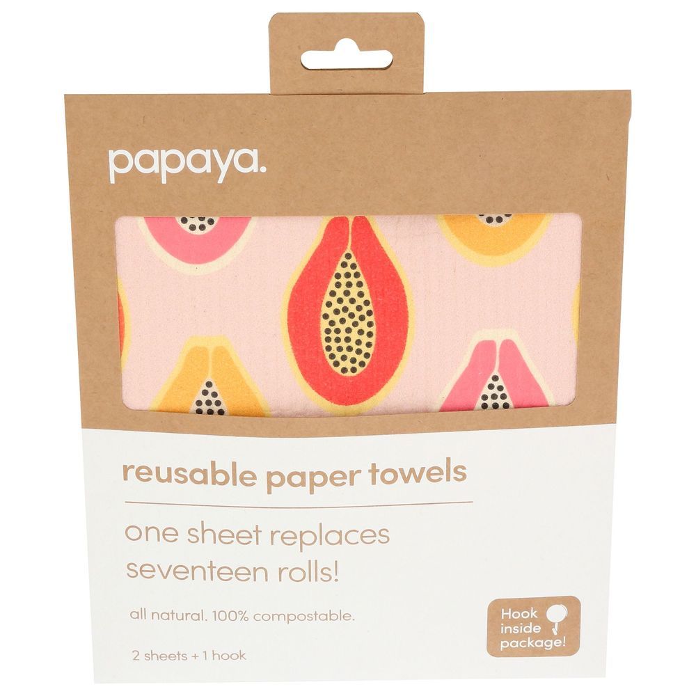Papaya Mod Reuse Paper Towel, 2 Count -- 10 Per Case