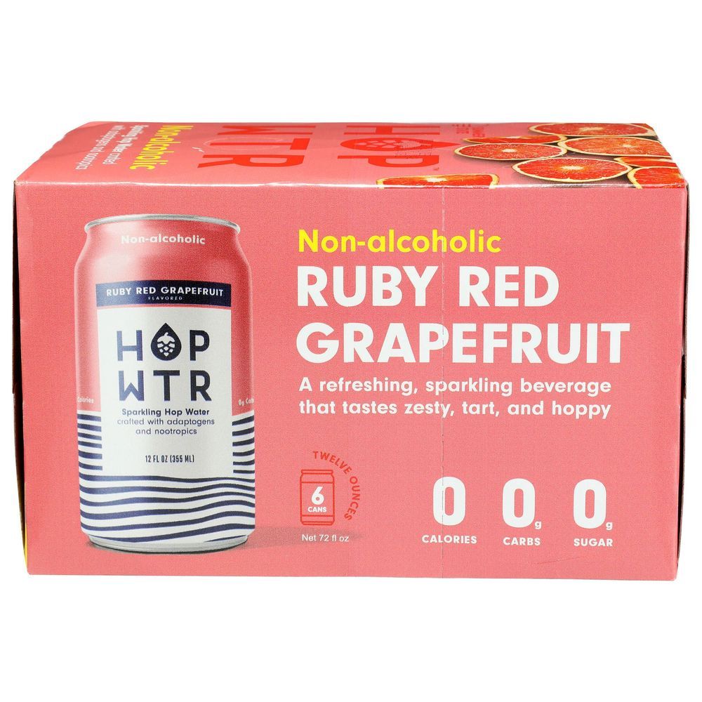 Hop Wtr Grapefruit Sparkling Water, 12 Fluid Ounce -- 24 Per Case