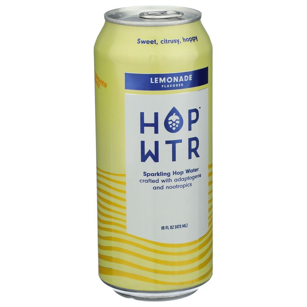 Hop Wtr Lemonade Sparkling Hop Water, 16 Fluid Ounce -- 12 Per Case